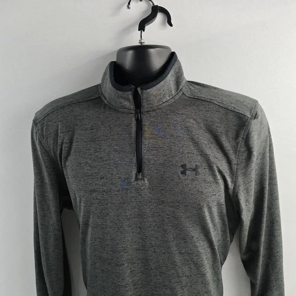 Under Armour UA golf 1/4 zip pullover sweater lightweight‎ gray M mens 6447